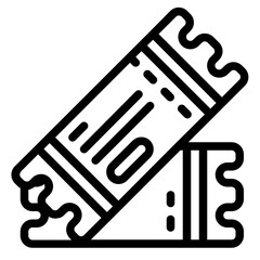 Circus Ticket Line Icon