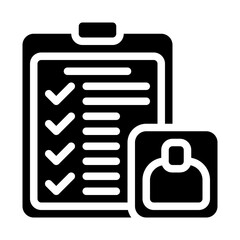 Clipboard Skills Checklist Solid Icon