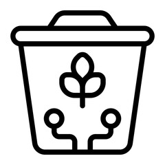 Compost Bin Line Icon