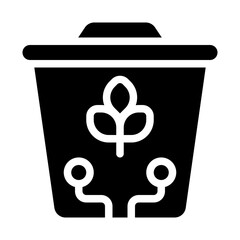 Compost Bin Solid Icon