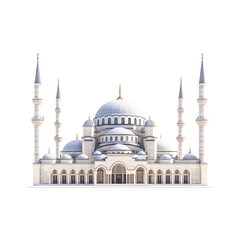 Fototapeta premium Majestic Mosque Architectural Marvel Stunning Domes and Minarets