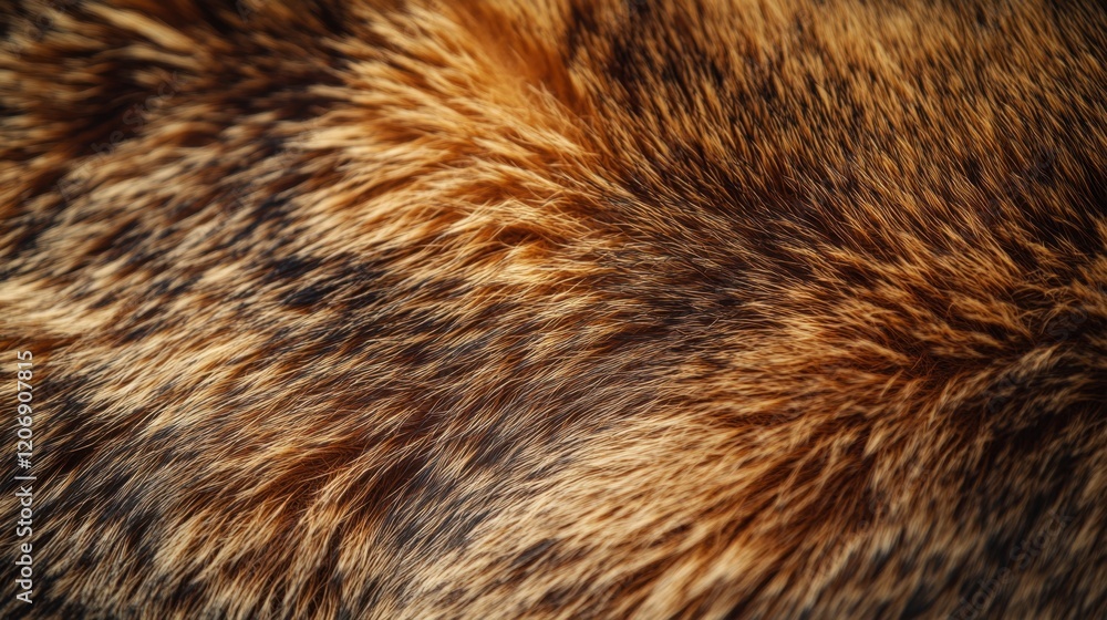 Poster close-up view of vibrant fur texture showcasing rich colors and intricate patterns under soft lighti