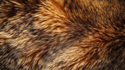 Close-up view of vibrant fur texture showcasing rich colors and intricate patterns under soft lighting in a cozy setting