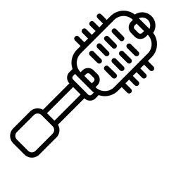 Hair Brush  Line Icon