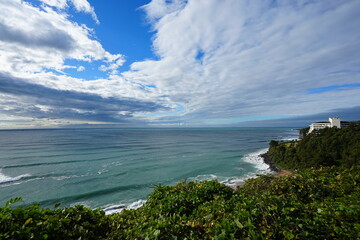 wonderful seascape from seaside cliff