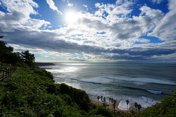 wonderful seascape from seaside cliff