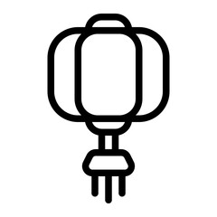 Hanging Lanterns Line Icon