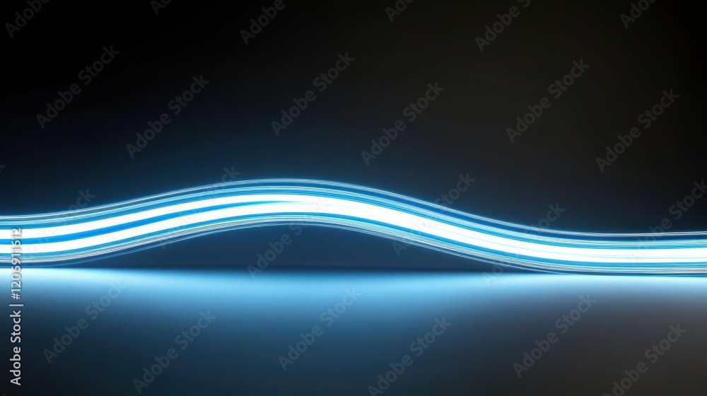 Poster exploring dynamic light waves abstract photography in a minimalist design