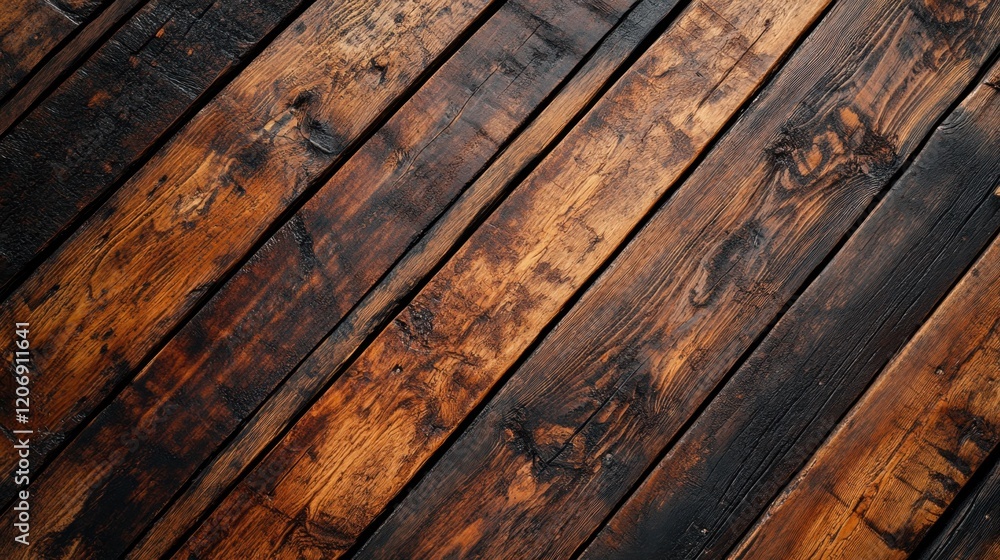 Poster rich textures of weathered wooden planks create an inviting atmosphere in a rustic setting