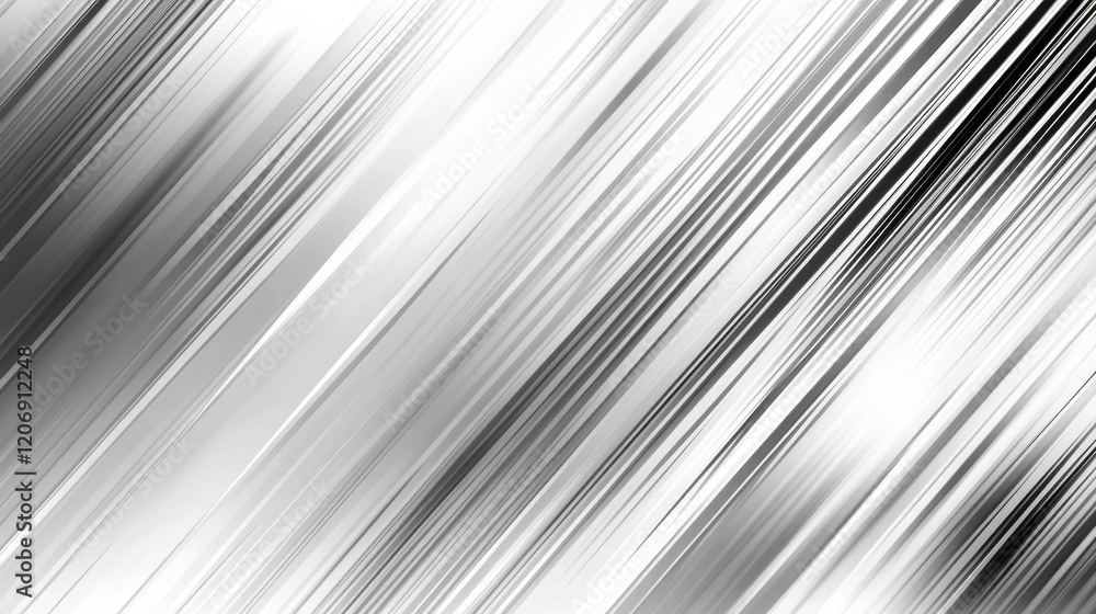 Poster dynamic silver stripes abstract art modern design digital space close-up view motion effect