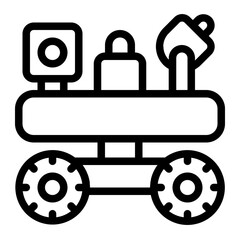 Space Rover Line Icon