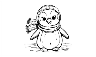 vector art illustration ,line art, animals