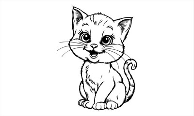 vector art illustration ,line art, animals