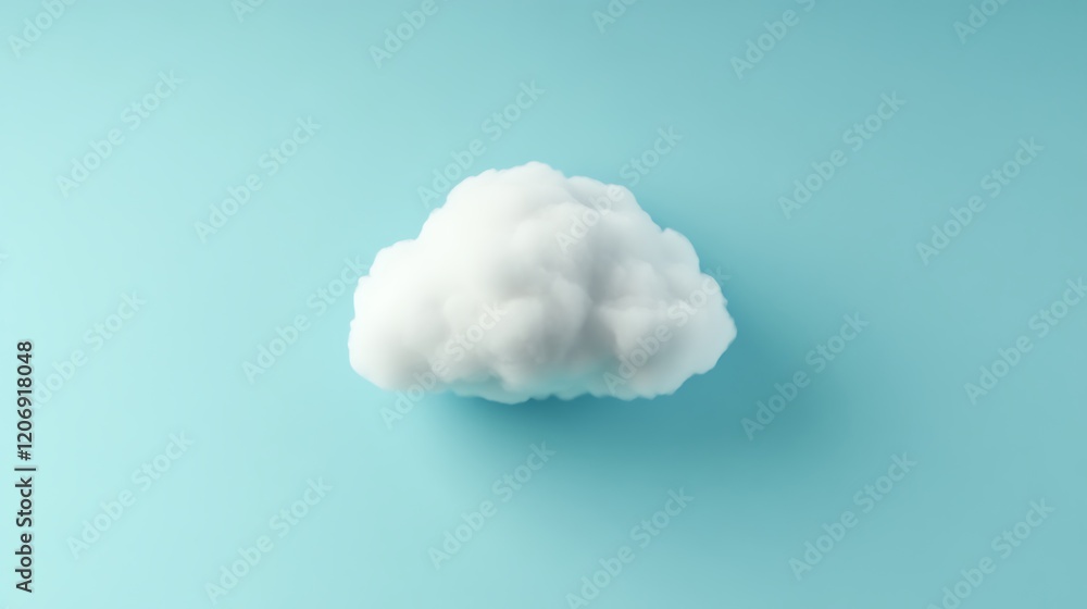 Poster soft white cloud on light blue background creating a dreamy and airy visual atmosphere for backgroun