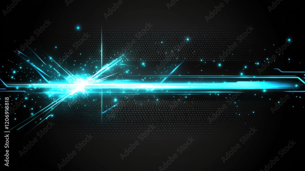 Poster dynamic light burst event digital realm abstract visuals dark background futuristic concept