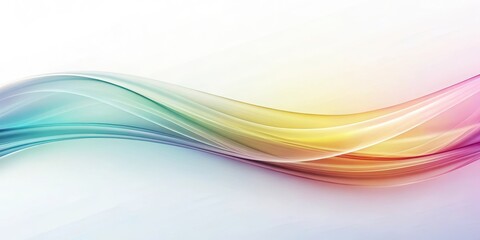 Obraz premium Soothing gradient wave on a clean white background with soft light abstract swoosh , aesthetics, wave, aesthetics