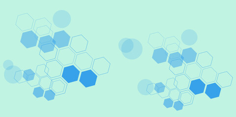 An abstract background of geometric patterns in soft pastels, featuring interlocking hexagons in shades of white. Futuristic nature background. Vibrant geometric hexagon abstract background.