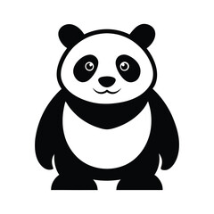 Panda silhouette vector art illustrator.