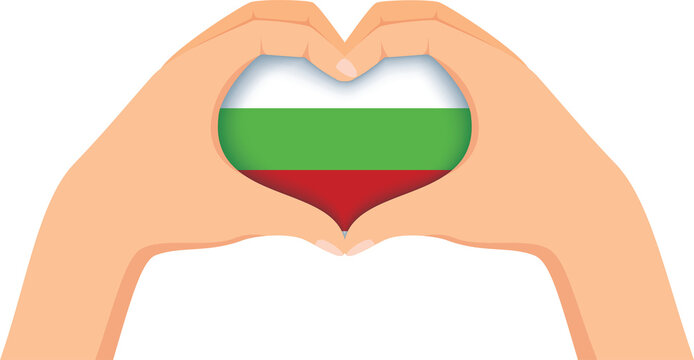 Bulgaria independence day heart shape - Powered by Adobe