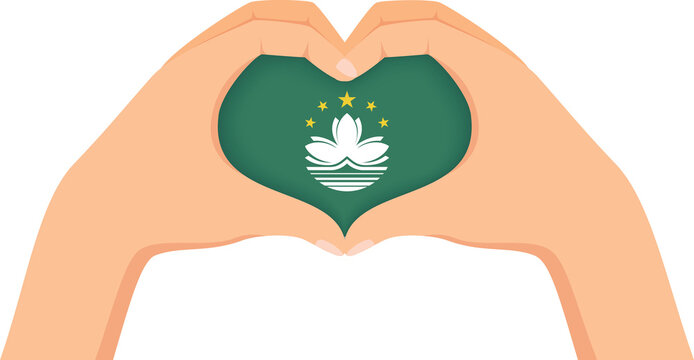 Macau independence day heart shape