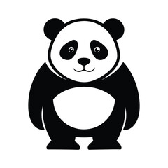 Panda silhouette vector art illustrator.