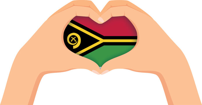 Vanuatu independence day heart shape