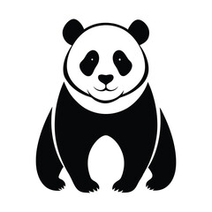 Panda silhouette vector art illustrator.