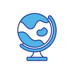 Globe icon isolated on a white background. Vector illustration.
