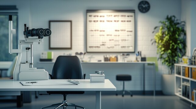 Modern Optometry Clinic: Eye Exam Room Interior Design