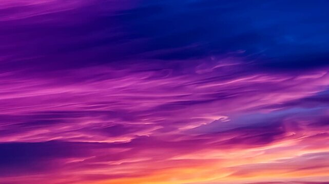 Colorful nacreous polar stratospheric clouds grace the sky at sunset, Colorful nacreous polar stratospheric clouds jet timelapse
