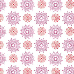 seamless pattern with pink flowers