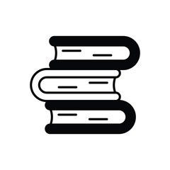 Books icon isolated on a white background. Vector illustration.