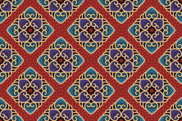 Soft Color Batik Seamless Pattern