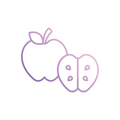 Apple icon isolated on a white background. Vector illustration.