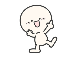 指差しをしているシンプルな人物のベクターイラスト02