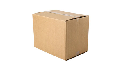 Blank box cardboard isolated on transparent background