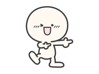 指差しをしているシンプルな人物のベクターイラスト05