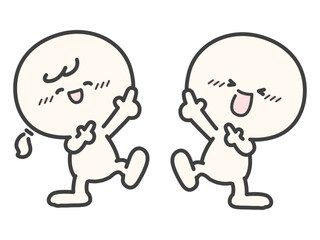 指差しをしているシンプルな人物のベクターイラスト07