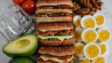 sandwich with tomato and cheese