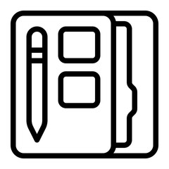 Notebook Line Icon