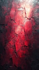 Crimson Cracked Wall: A Study in Texture and Light