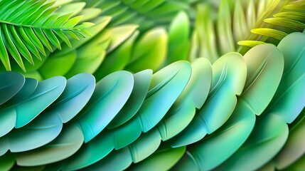 Obraz premium lush green leaf abstract background - abstract nature