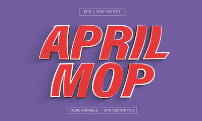 april mop editable text style effect