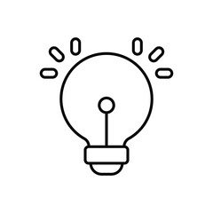 Lightbulb icon isolated on a white background. Vector illustration.