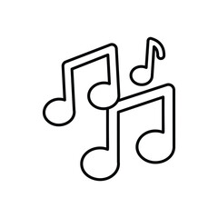 Music Notes icon isolated on a white background. Vector illustration.