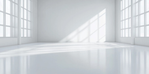 Fototapeta premium An empty room in black and white