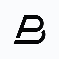 Obraz premium Pb or Bp initial creative modern typography logo