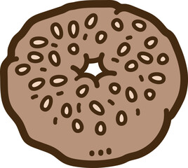 Bagel vector doodle illustration and graphic