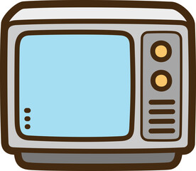 Television vector doodle illustration and graphic