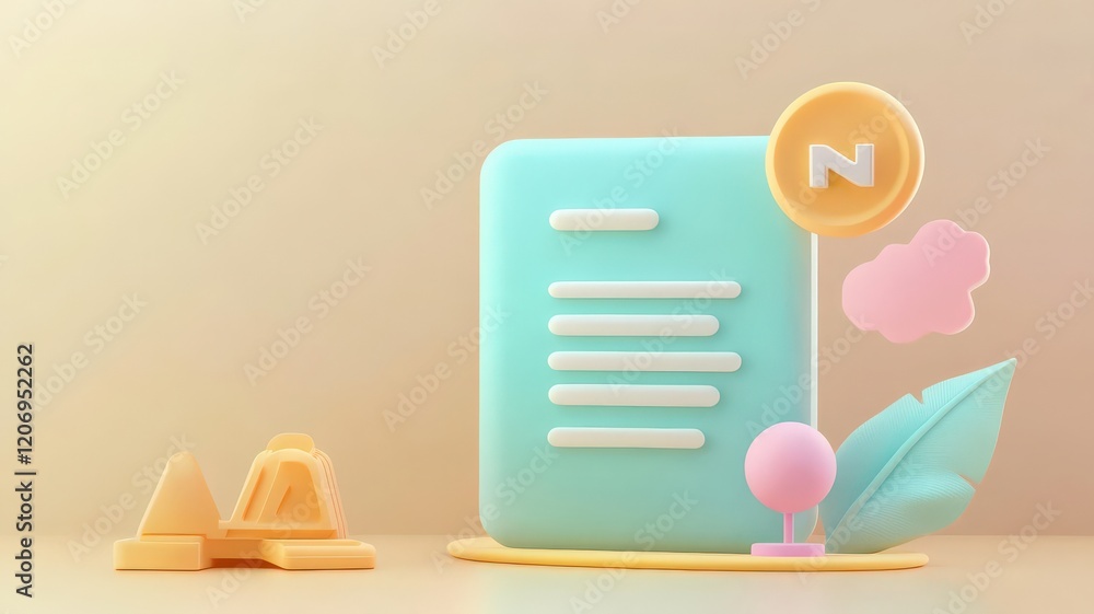 Aufkleber risk management awareness process concept. colorful abstract illustration featuring a document with 